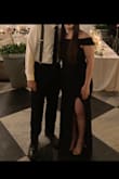 I'm normally a size M but ordered a S based on other reviews and it fit perfectly. Very flattering and got tons of compliments. Perfect length with my heels ~ about 3-4 inches. - Olivia M.