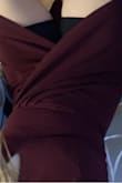 This dress looked so flattering on. BUT, if I open my legs wide the slit opens so far you can see my underwear. When sitting the only way to not show everything is to sit cross-legged. So disappointing. - Story E.