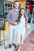 I bought this dress for our rehearsal dinner and felt so beautiful! I felt comfortable in it all night. The dress itself is lined so it isn't see through. However, definitely recommend a skin colored pair of undies!! I got so many compliments and 10/10 love so much! - Maggie W.