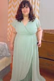 This dress is unbelievably comfortable, affordable, and classy! I have four girls in my wedding, all with different body types, bust sizes, heights, and weights. Each tried on the XL and 1X that I had ordered. This dress is flattering for all body types! There are a few colors to choose from as well. We went with sage and it is just lovely with all skin types! I am so impressed with the quality of this dress and happy that every one of my bridesmaids feels confident and beautiful in their dress! Now that I know what each gal needs, I'll be ordering the other two dresses, a large and 2X. I am so grateful to have found this site that is not only affordable but has something for everyone! - Teri B.