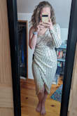 I'm so happy I got this for my bachelorette! It is super sassy and classy and fit perfectly. I added some double sided tape since I'm small chested and that was it ! I got tons and tons of compliments. I will definitely be wearing this dress again! - Georgia D.