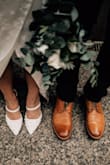 I had a vision of the perfect wedding shoe, but couldn't find it. So had to do it myself! These shoes were perfect and I just added a few pearls to them for a custom look. - Kaycee M.