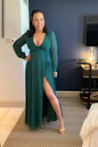 I wore this dress to a Shen Yun performance and I was stunning in this dress. I felt so sexy and fabulous. The material is of good quality and the buttons on the sleeve were an excellent touch. - JaCinta T.