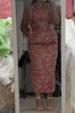 such a gorgeous dress!! Fits perfectly. The only flaw is how the pockets stick out, but that can be fixed. Can't wait to wear this to a summer wedding! - Breanna W.