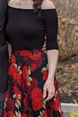 This top is an amazing way to instantly spruce up any outfit. I have worn it with multiple jeans and a skirt for a wedding. It adds an effortless touch of fun and elegance. My two complaints are that it is -just a little- too thin, and if you lift your arms, it will ride up and sit on your shoulders. I found myself pulling it back down several times throughout the wedding I attended, but it's still a new favorite of mine. - Kayla B.