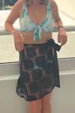 It's my favorite bathing suit. The stitching on the fabric has come undone a little but I have worn this all last summer so that could be why. I'm obsessed. It fits perfectly, with the tie you can adjust how you want it to fit. It's just perfect. - Emma A.