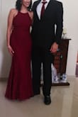 I love the dress. The color is amazing, the fabric is soft and it looks really elegant. I receive many compliments.
Good length. I'm 5'10 and wear 2.5-inch heels.
I'm between sizes. I ordered size M and it was a little tight. I decided to order the large and it was a little loose, I took it with a sewing lady and she fit it to me just perfectly.
Returns are really easy and convenient! - Lorena G.
