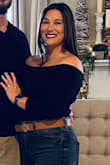 Fabric is not stretchy. Read some prior reviews and ordered MED based on those. Not sure if the restock changed the sizes but I exchanged for a large and though it was still tight I was pleased. - Nicole T.