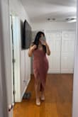 I loved this dress and received so many compliments at the wedding I attended. The material is stretchy and extremely comfortable and true to size. I was extremely impressed. 10/10 would definitely recommend - Jane B.