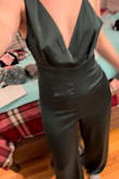 Such a pretty jumpsuit. It's soft and comfortable, and I can't wait to wear it to a wedding I have this year. Seems like it would be good for summer OR fall! - Jeniffer B.