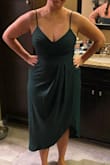 Bought for a rehearsal dinner and didnt want anything tight on my stomach. The draping in the front is so flattering. - Amy T.