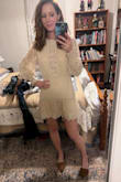 Very cute and sexy, roomy in the chest- but pretty darn short. You can feel the breeze when you bend over, for sure. - Charlotte S.