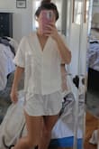 I'm using these PJs for the day of my wedding. They are so soft and silky! They fit me really well. I am on the smaller size and I think they still look flattering. I can't wait to sleep in them. If they came in other colors I would buy them! - Kelly K.