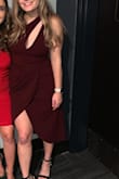 I loved this dress. It fit perfectly. However, while dancing the zipper completely popped off that track and we couldn't get it back on the track. I spent the rest of the night pinning it together. The zipper was so cheap it was frustrating to have it easily malfunction. - Natalie C.