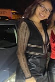 I loooooved this long sleeve. I don't usually wear anything plunging but I HAD to try this one out and it was so beautiful. I love the lace because who doesn't love black and lace together? So simple yet flirtatious at the same time! - Ashley X.