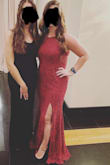 My hips are wider than the rest of me so while the rest of my body fit a large, I ultimately had to go with the XL. The dress was beautiful! I got so many compliments and actually had a few friends purchase this dress once they saw mine. Very good quality! - Noelle L.