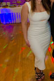 The dress fit so beautifully! The straps were a little big and fell down a few times. I still would buy the large and not size because I have a larger chest. The dress was lined well and not see-through. I wore it for my cousin's sweet 16 and plan to take it to a girl's trip to Miami this spring. - Maria L.