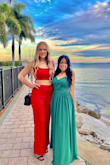 I wore this to a wedding and got a TON of compliments. The material is thick, flattering, and super stretchy. It's always a gamble to purchase a two-piece when you're over 6' tall and this fit like a glove. - Paige R.