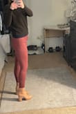 Not my style at all but for some reason I love them. They are really comfortable. I feel like they might look better if I was shorter. I don't know what I will wear them with (not the pants in the photo) but they are good especially for the price. - Amy B.