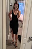 I'm obsessed with this dress! It gets compliments every wear. Fabric is thick enough to not need a bra with enough stretch to make it comfortable. Fit is TTS but very snug. No complaints - this is a great dress! - Carrie M.