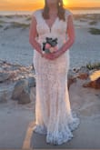 My husband and I eloped on the beach and this dress was PERFECT! I tried a few other Lulu's dresses to try as well, but this was the winner by far. Not only is it gorgeous, it's also incredibly comfortable and light! The dress is pretty sheer in some places (pick undergarments carefully!), and slightly long on me, but that could easily be changed with the right shoes. - Morgan G.