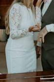I wore this as my second wedding dress and loved it. It fit so well and was so beautiful. - Hannah D.