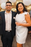 I wore this dress for my engagement party and got so many compliments!! I will say this dress wrinkles SO easily. I wish it was a little looser in the midsection but other than that it was lovely!! - Emily S.