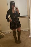 I feel so cute in this! It was a little tight to zip up since it doesn't have much stretch, but it seems to loosen a bit with wear. It's a little tight around my waist/ribcage, but not bad! I absolutely adore this dress and it's so feminine and flirty! I'm also wearing a Lulus necklace in this photo! - Jennifer