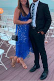 Wore this dress to a wedding and absolutely loved it! The lace detail is beautiful and it was so comfortable to dance in. I typically order large in Lulu dresses and this fit true to size! - Lauren Z.