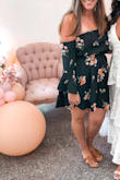 Love this dress so much I have it in black and white- the overall fit is flowy and beautiful! The only small thing I will say is if you have bigger arms, there isn't much give on the arm band so you have to be careful with lifting your arms a certain way while sitting. I've gotten so many compliments on it - Lauren Z.