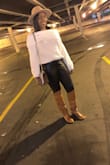 Cute, slightly baggy in the front- if I downsized they would be short bc of my height. - Andrea T.