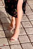 I ordered my original size and they fit perfectly. I wore them to a wedding and they were extremely comfortable for the entire evening - dancing and all! - Rylie S.