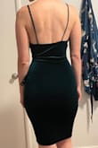 This dress hugs my curves in all the right ways, I absolutely love it. I wish it came in more colors, I would buy them ALL! Thinking of searching Poshmark or some other sites for used versions of this dress, that's how much I'm in love with it. Perfect for date night, dancing, etc!
I was torn between whether to order a small or medium, the fabric is very stretchy so a small fits great! - Amanda P.