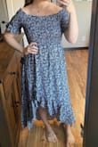 I really loved this dress! I ended up keeping another that I loved more, but this one was so comfortable! Also very flattering. The sleeves aren't too tight, and I love the material. - Kaitlyn B.