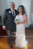 We eloped on 2.22.22!!! I don't have any complaints about my dress. I got so many compliments! It got it sooner than expected! I'm a size 14 so I wasn't sure to order L or XL, but I went with the XL. I got alternations on the length and it was perfect! I felt beautiful and looked like the bride Bitmoji. Can't beat the price! - Lydia G.