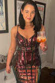 You NEED this dress!!! I am very hourglass and the Medium fit perfectly in the hips and waist, just a bit big in the chest area (nothing a little padding couldn't fix). The fabric is quite flexible and I was comfortable in it all evening. I received so many compliments and definitely turned all the heads at the event. Perfect length for 3" heels too! - Meredith F.