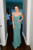 I'm really happy with this dress. I'll be wearing it to a formal wedding in the spring. The length is close to perfect with heels. The color is a little more dusty than I thought it would be, but that works great for my skin tone. Super comfortable even with a tighter fit around the hips. - Justine B.