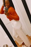 I absolutely love these trousers! They came up on my waist just perfectly and were not tight, yet they showed off my curves. The quality of the material is very durable. These are the type of pants that can totally be dressed up or dress down. I wore mine to a birthday dinner - Makeda W.