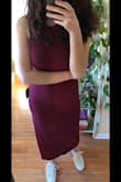 Cute dress, just what I was looking for. The material is a little thin.  I plan to wear a Jean jacket over it to conceal any bumps. - Jessica D.
