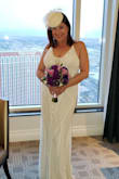 It was simple to order. The reviews guided me with sizing. The dress arrived quickly and packaged beautifully. It even had a garment bag. The fit was perfect and the dress is made well. It was perfect for my Vegas wedding. - Lori A.