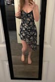 Love this dress. It's adorable and looks so beautiful. Definitely, one that makes you feel amazing. For me, it runs just a tad small. It smooshes the girls and tummy a bit and wouldn't recommend sitting at a long dinner where a lot of food will be consumed but otherwise can definitely knock some socks off in it. - Morgan C.