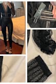 This bodysuit is amazing and I waited for it to come back in stock. I have a small upper body but a longer torso so wasn't sure how the bust would fit. I might have been able to get away with the XS but the bottom half would have shown too much. The lack of lace below the waist sort of cheapens the look when it's exposed. I'm also not sure how well this will hold up to wash and wear. There are quite a few loose threads right out of the bag. - Jennierae M.