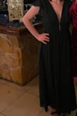 I wore this to a wedding and it was perfect! My only complaint is that despite the perfect fit, I still had to get 7 inches taken off the bottom (3 inch heels)&I don't think I'm that short but that's why I went with the small over the medium, hoping the length would workout better *sigh* - Shannon D.