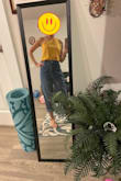 I absolutely love this top. Cannot think of anything that is not good with this top. It goes perfectly with different types of bottoms, mom jeans, wide-leg pants, pleated skirt, high waisted shorts. I'm thinking of buying another one in a different color. - GG P.