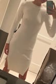 The warmest sweater dress I have probably! The material is thick and stretchy, very soft and comfortable. I love pairing this dress with my slate blue Lulus faux fur coat and doc martens. It was the perfect outfit for my sister's 30th birthday dinner in Lake Tahoe! - Kellyn S.