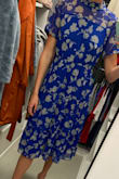 Super cute and comfortable. Very nice blue color. Length is perfect at the top of my knees with a flowy fit. I wear this dress to work and out to dinners or daytime activities. Very versatile for activities and I am considering getting it in green as well! Wish it was offered in red too. - Kellyn S.