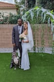 I decided to have a small backyard wedding after we renovated our home and backyard. I wanted a simple yet elegant dress that wasn't too much. This dress was amazing and really great quality. Complimented my figure and was easy to wear and prep by steaming. I'm very tall and it could have been longer but I opted for wedding flats as I didn't want to damage my new laid turf. - Emma J.