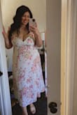 I bought this dress to wear in Napa and it did not disappoint! Very feminine and flowy. I love the open-back detail. Very comfortable and was able to wear without a bra. Definitely recommend! - Syhina D.