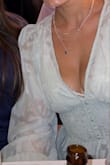 This top is adorable! It is see through so I had to find a white bandeau to go underneath but I love it. It is a super comfy and light material. - Julia B.