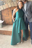 I loved this dress and received so many compliments on it. Usually, I'm a small in dresses here but this one was too tight around my bust so I went with a medium and it fit perfectly, just had to have it hemmed in length. The quality is great, beautiful material, love the pockets too! - Kristin M.